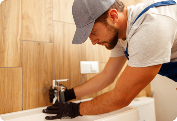 inspect faucets and fixtures for leaks