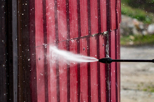 power washer closeup